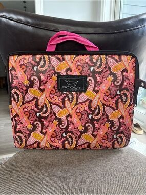Scout Pink and Brown Paisley Laptop Sleeve